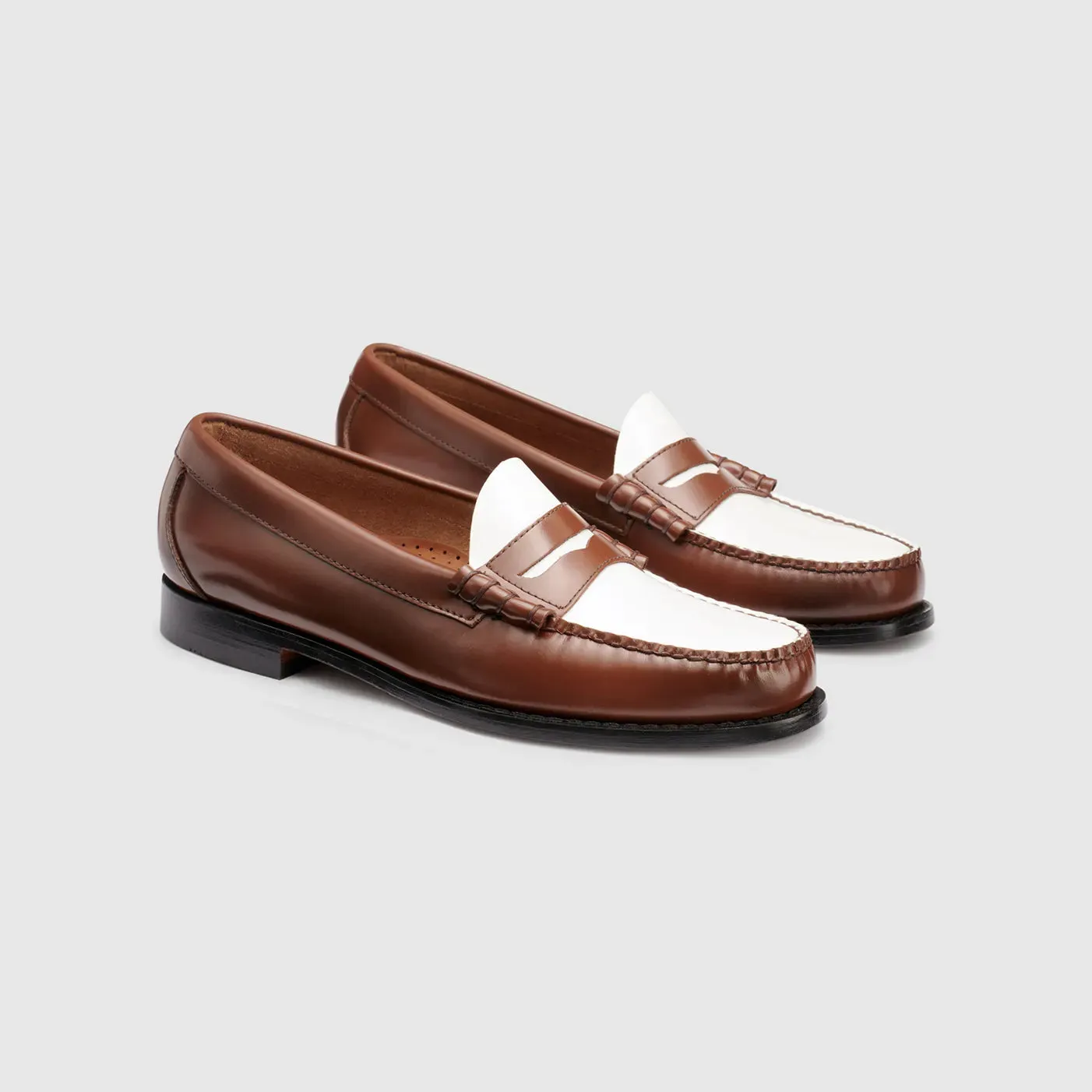 Larson Weejuns Loafer in Whiskey/White
