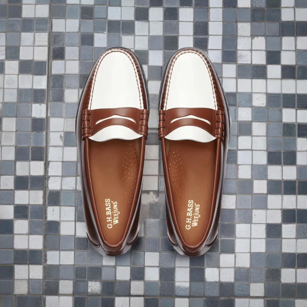 Larson Weejuns Loafer in Whiskey/White