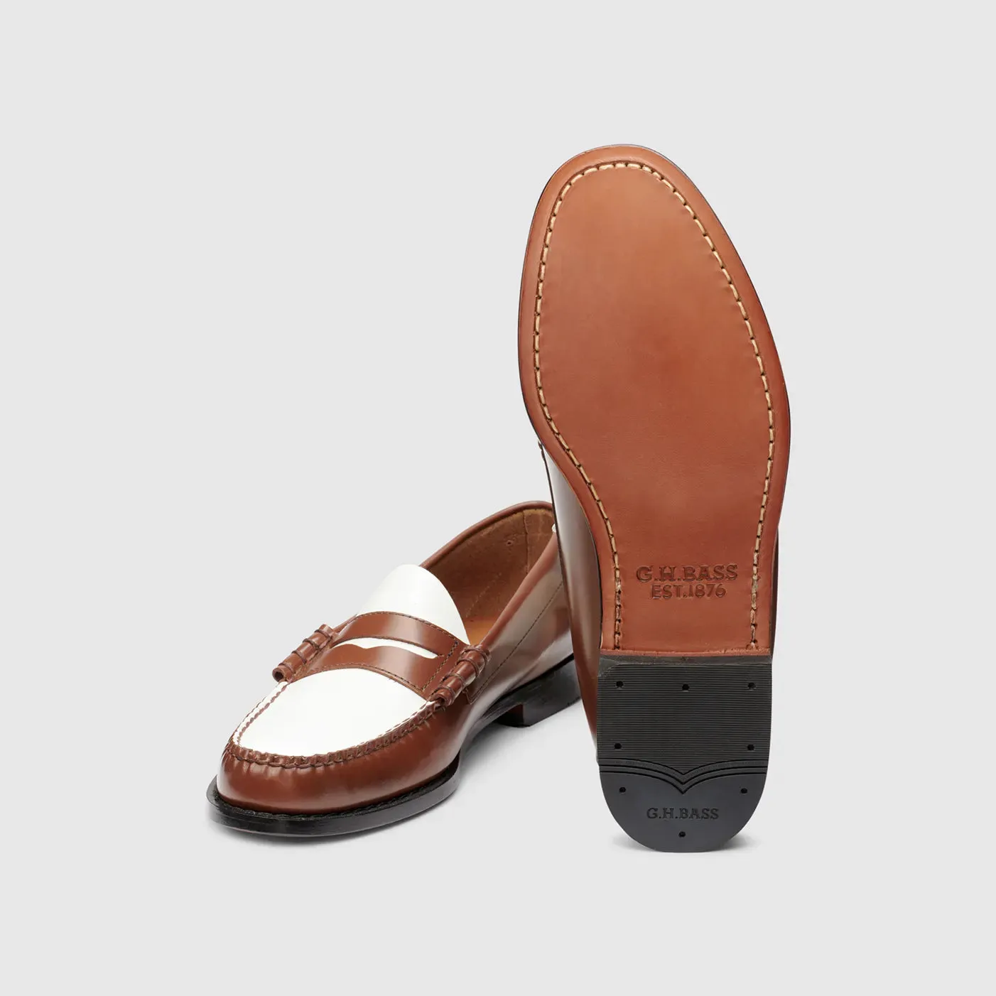 Larson Weejuns Loafer in Whiskey/White
