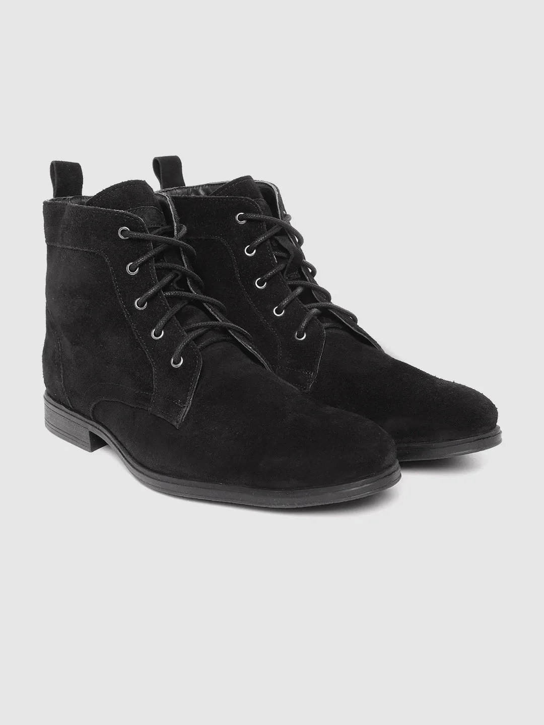 Leather High Ankle Lace up Boots