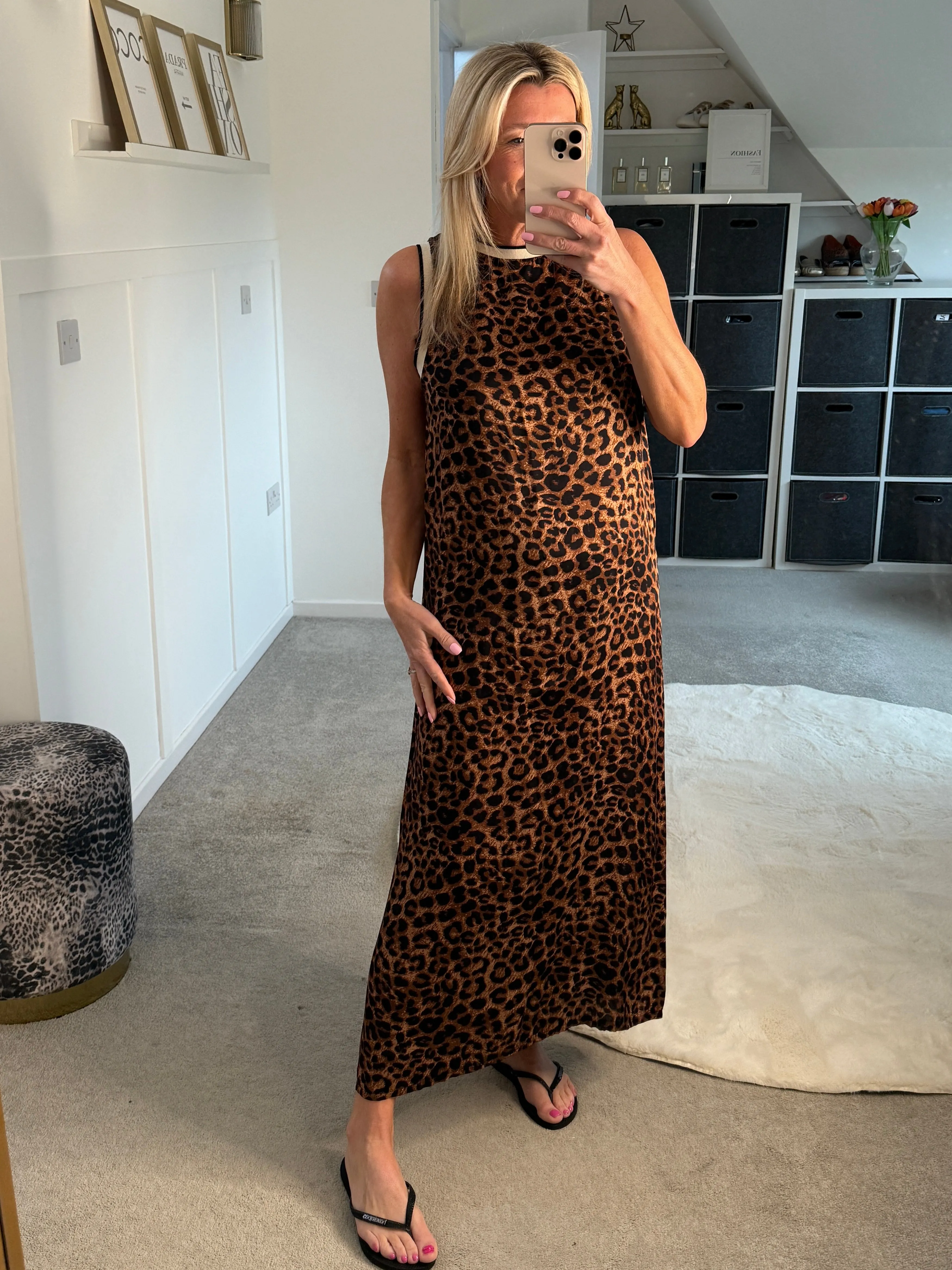 Leopard Print Shift Dress