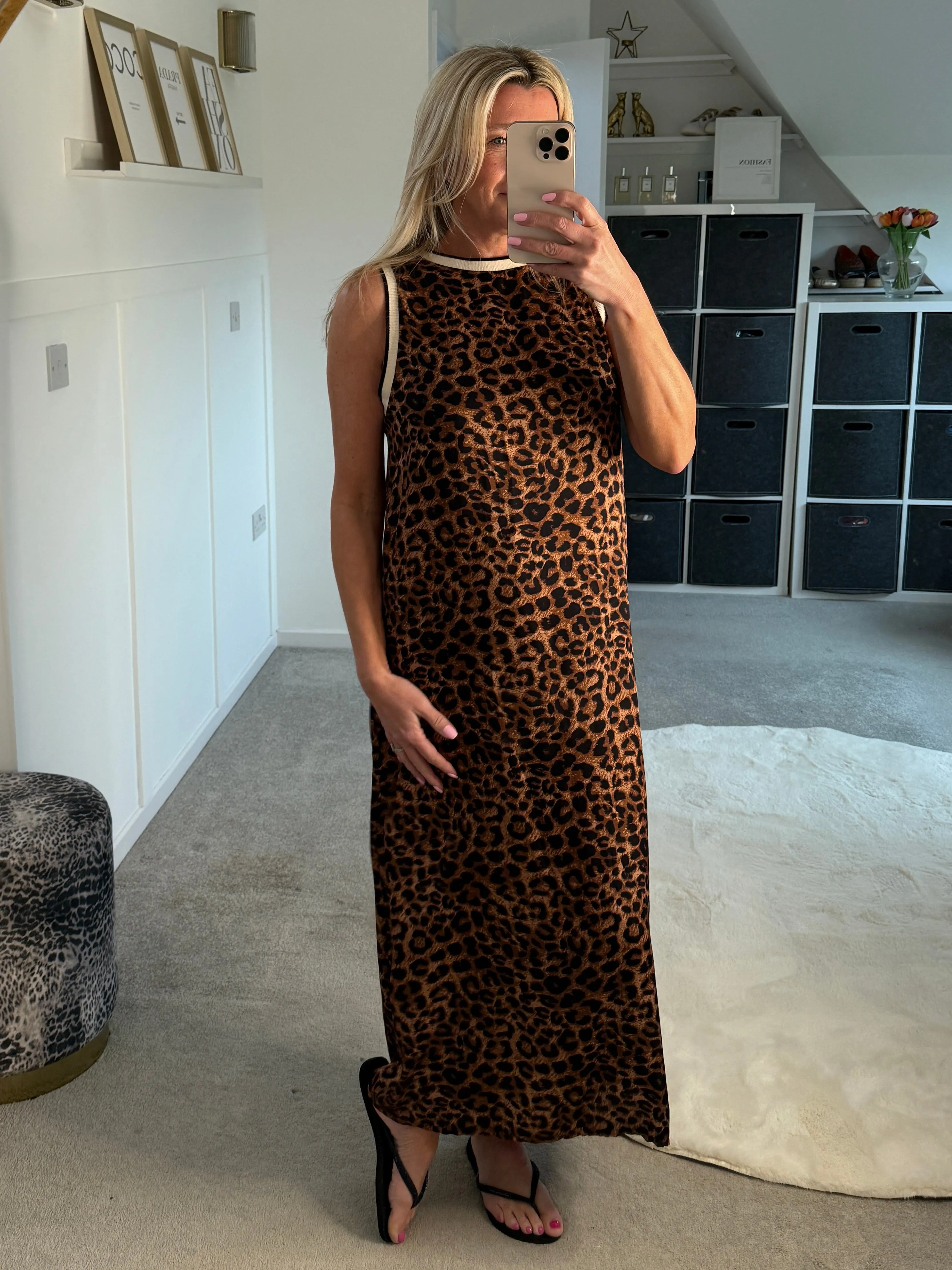 Leopard Print Shift Dress