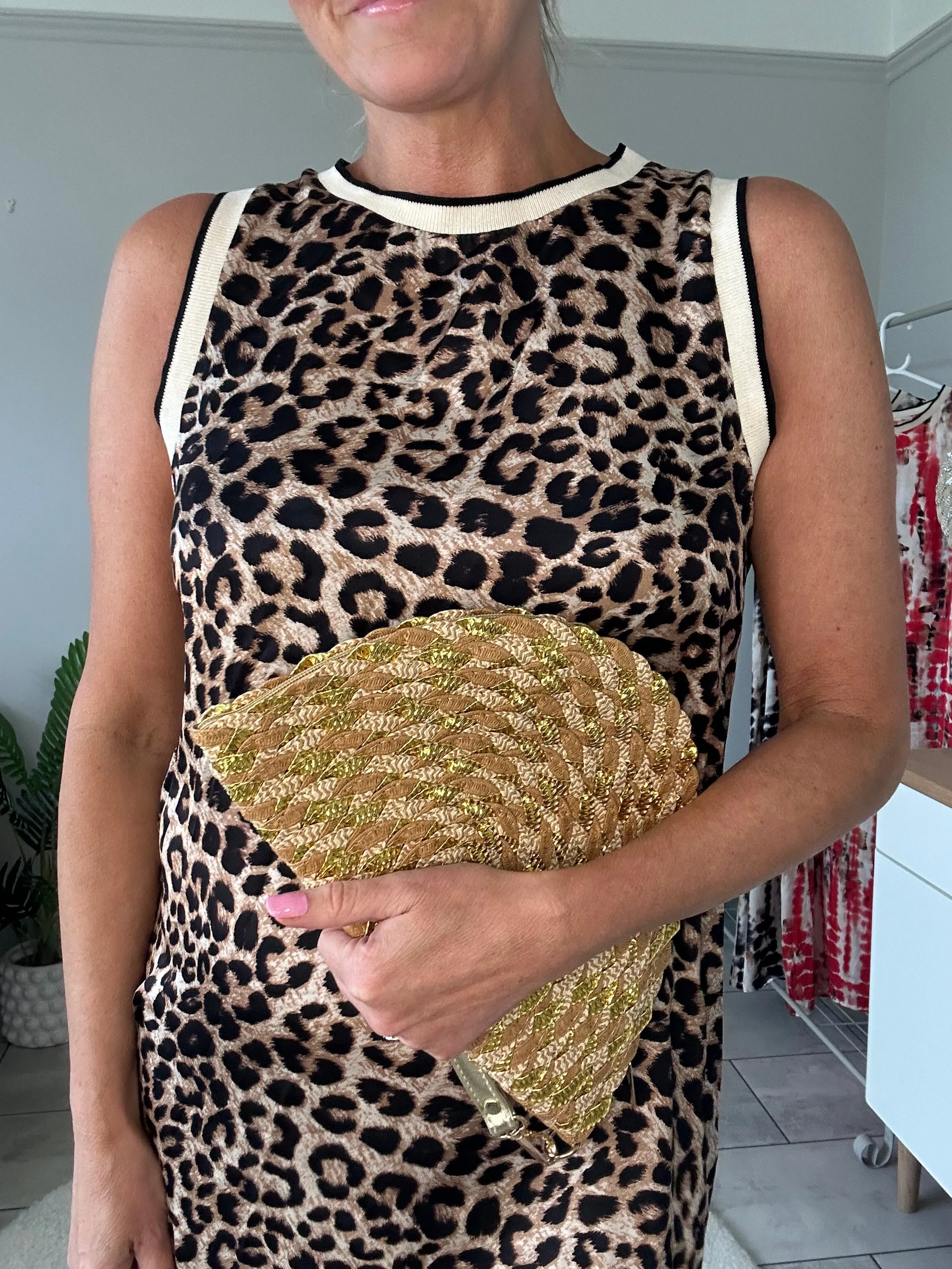 Leopard Print Shift Dress