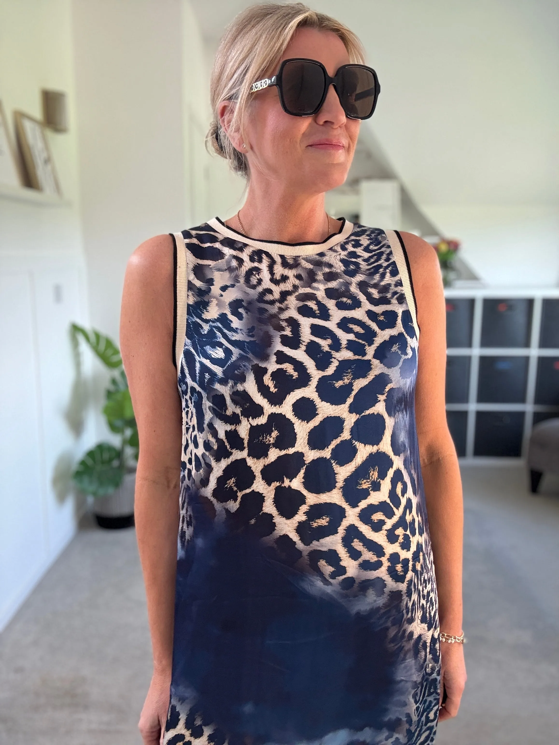 Leopard Print Shift Dress