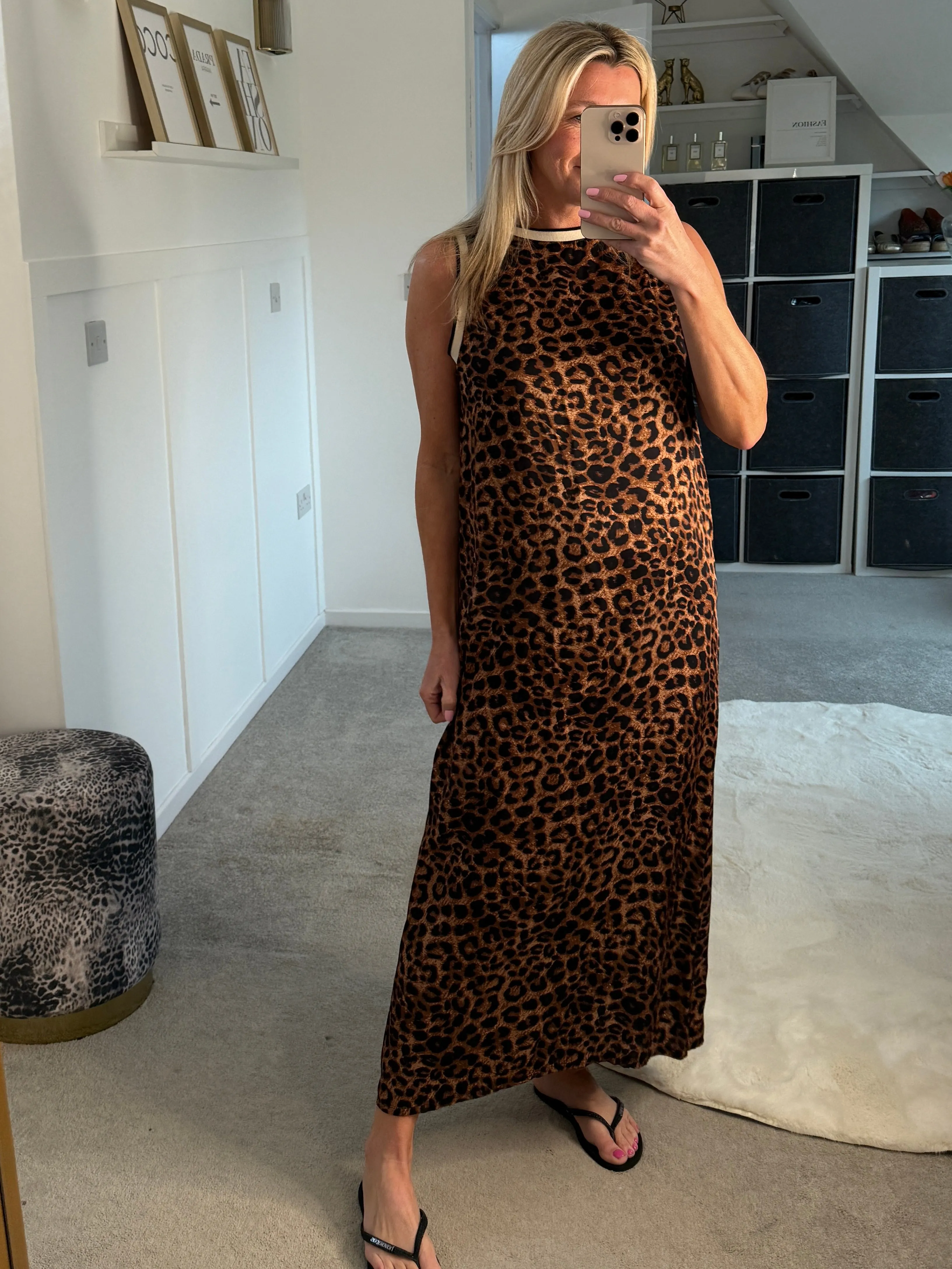 Leopard Print Shift Dress