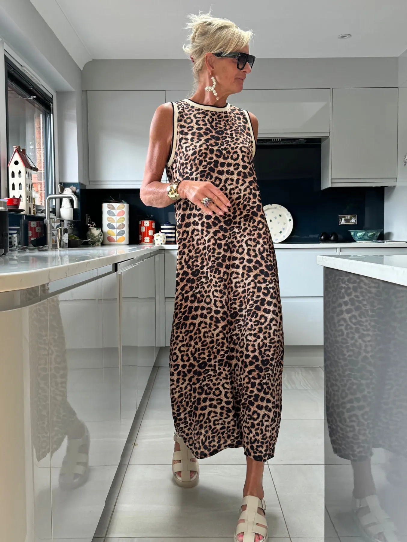 Leopard Print Shift Dress