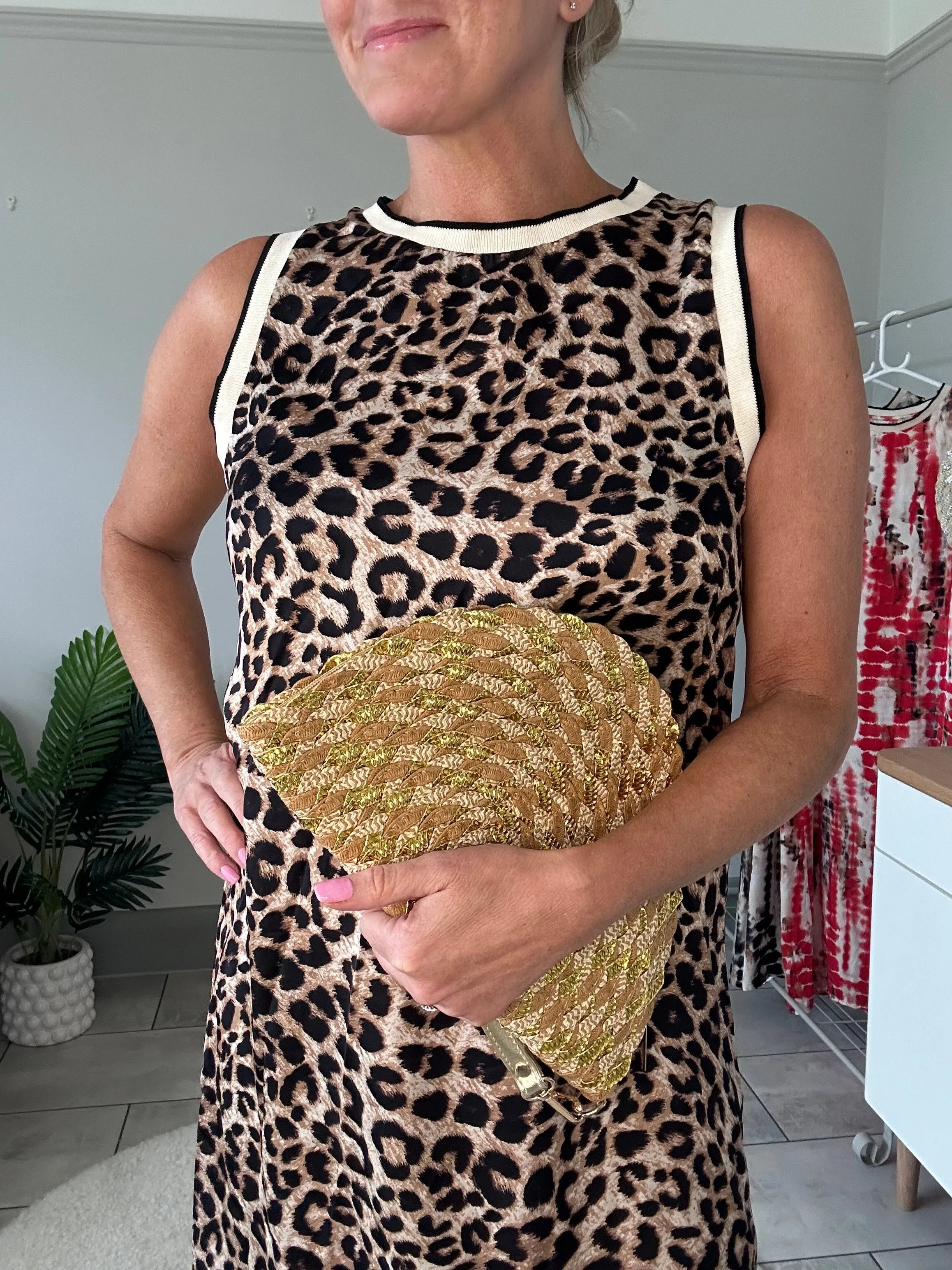 Leopard Print Shift Dress