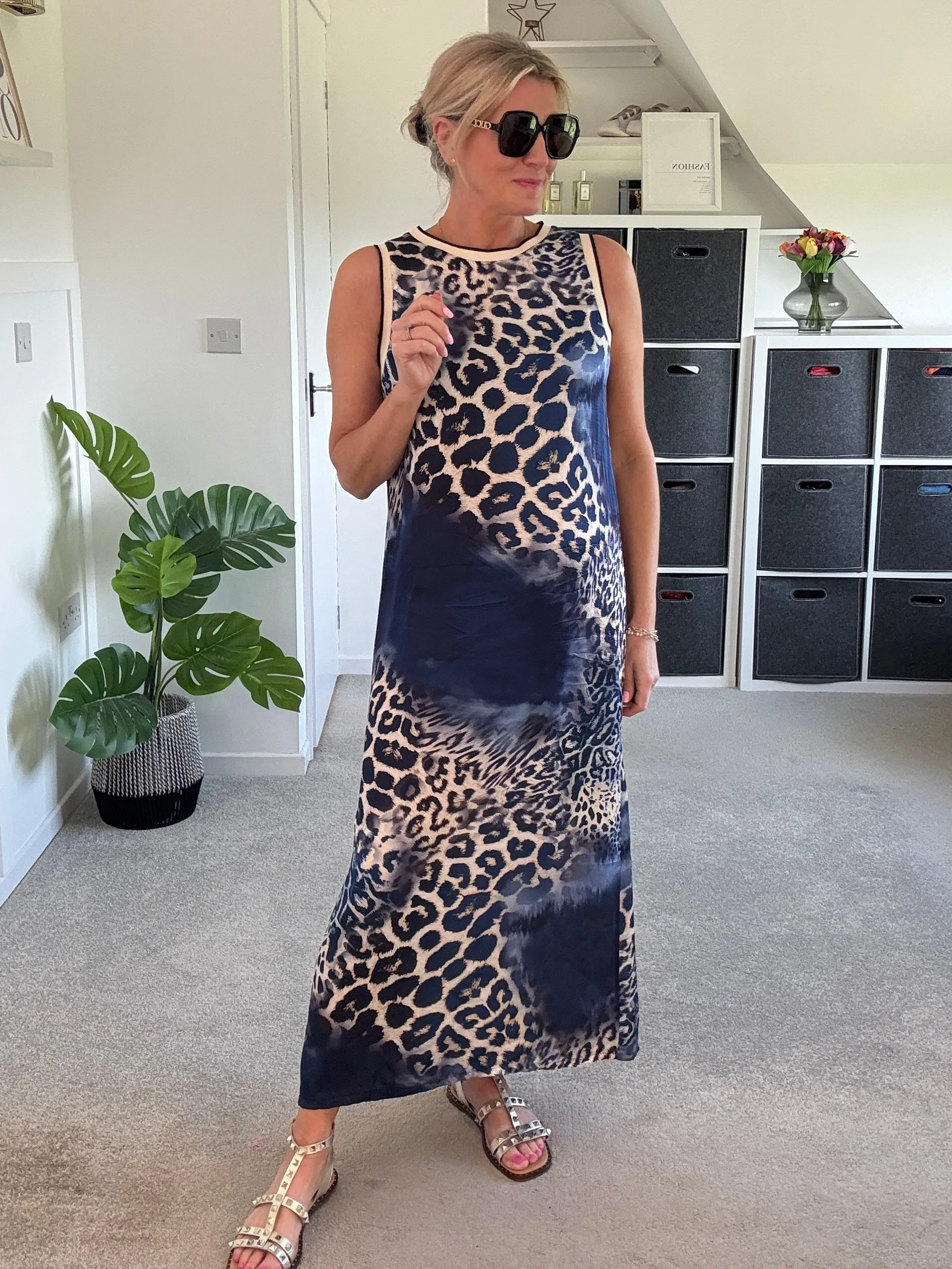 Leopard Print Shift Dress