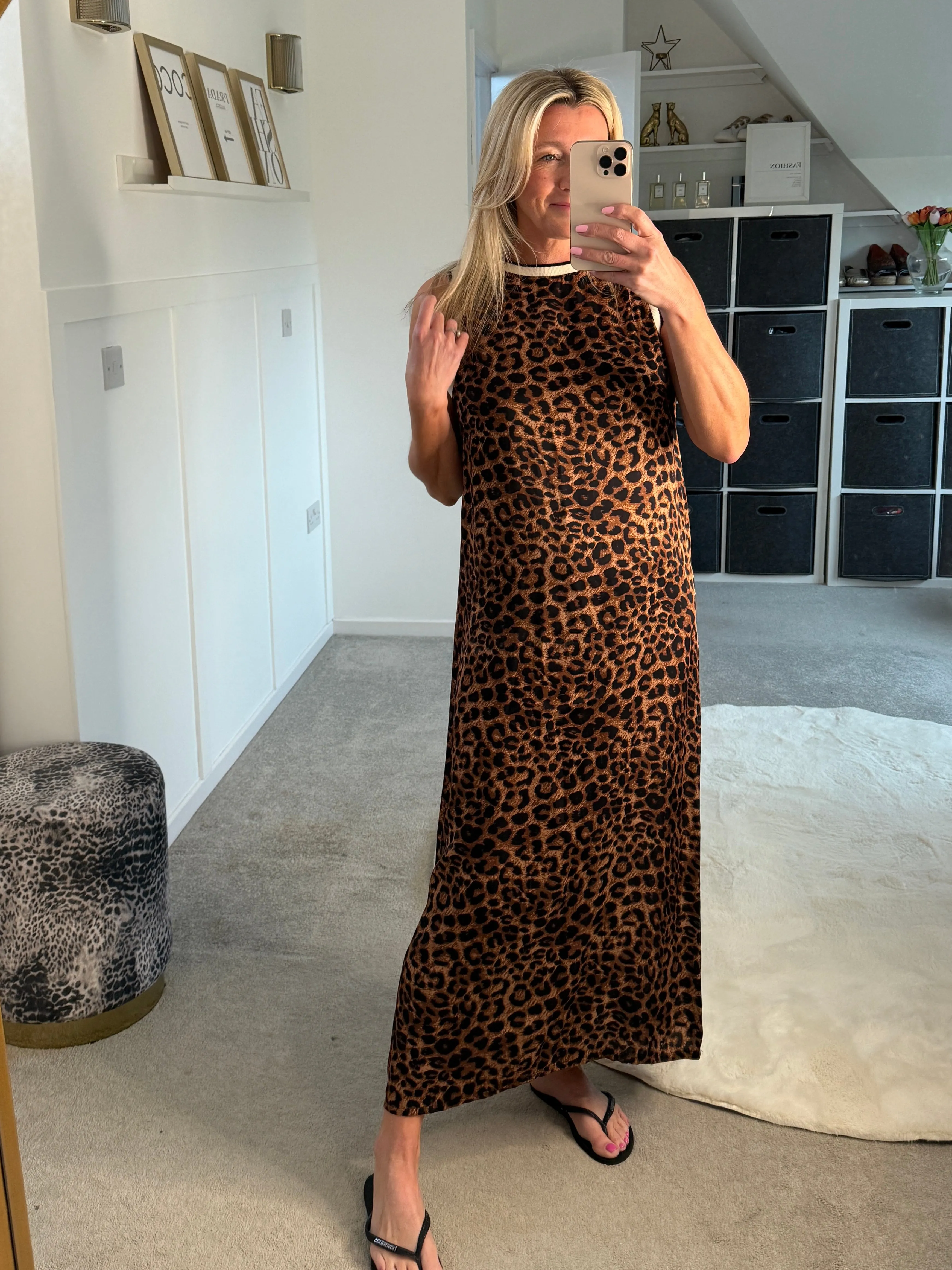 Leopard Print Shift Dress