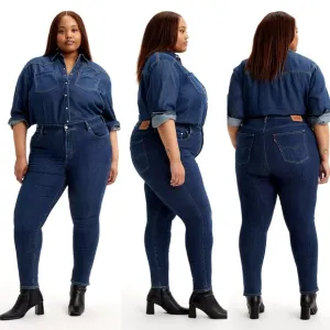 Levi's Premium 721 High Rise Skinny Jeans in Blue Story Plus