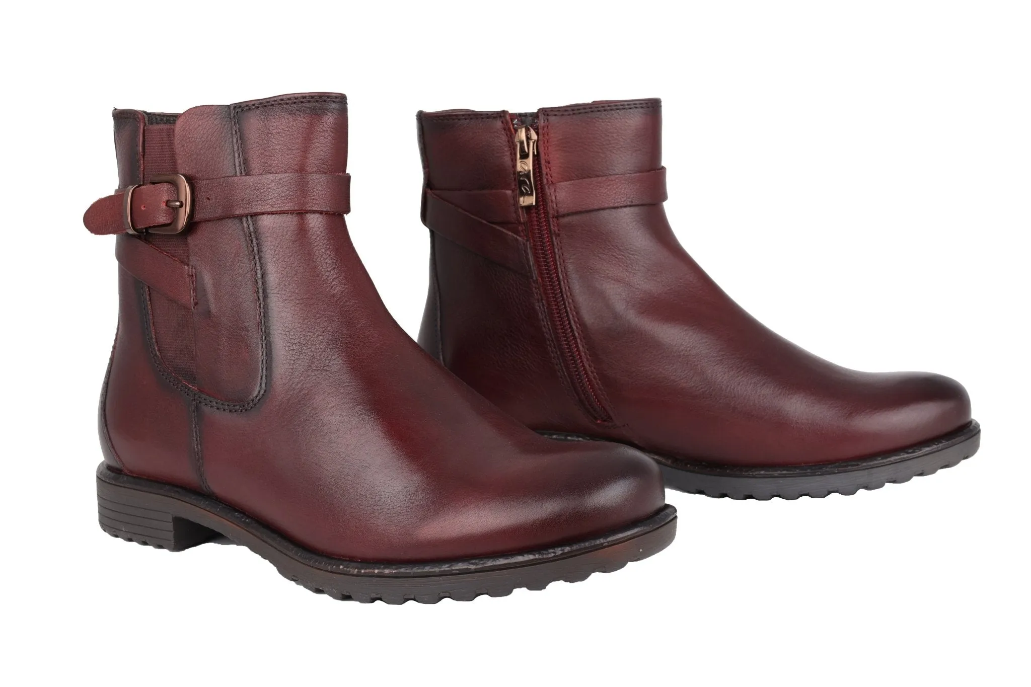 'Liverpool' women's warmlined ankle boot - Red