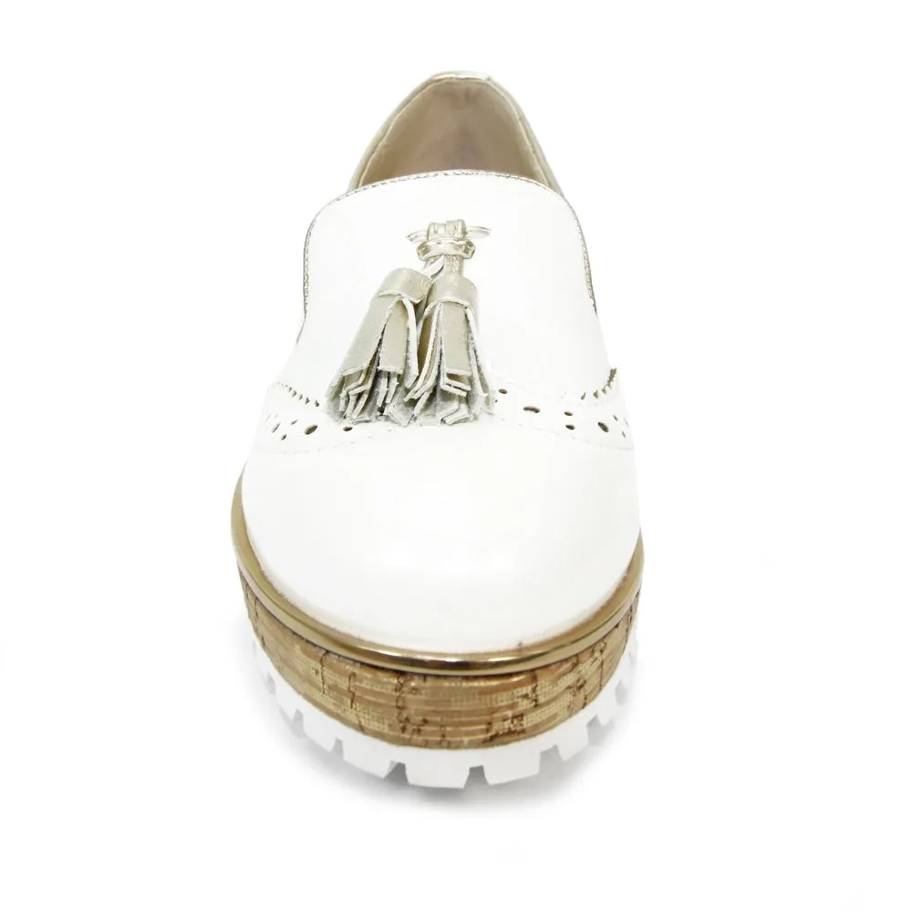 LUNAR - FLC200 LOW WEDGE SHOE - WHITE
