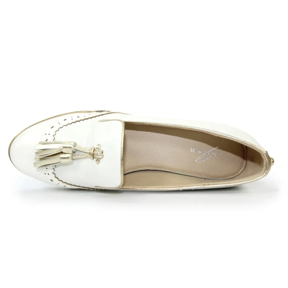 LUNAR - FLC200 LOW WEDGE SHOE - WHITE