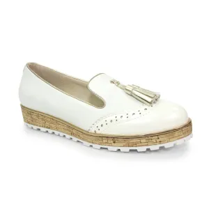 LUNAR - FLC200 LOW WEDGE SHOE - WHITE