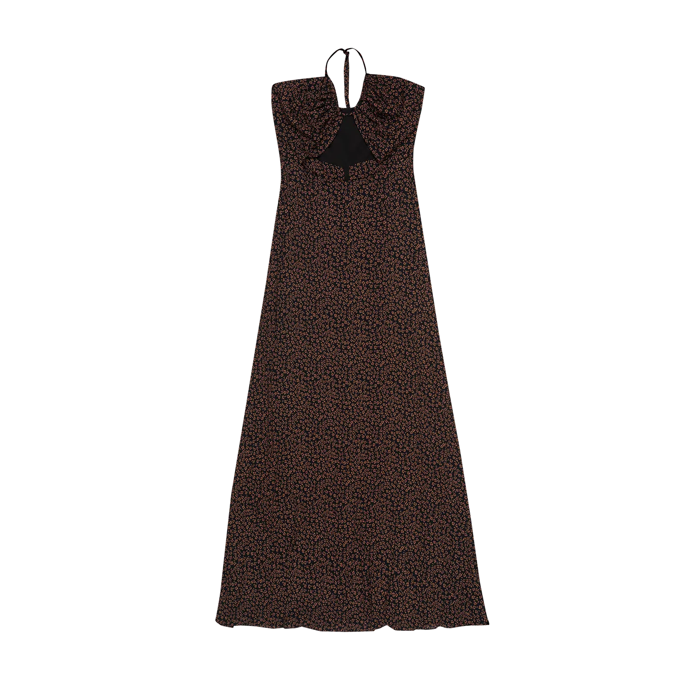 MAMA Solvang Halter Neck Floral Maxi Dress