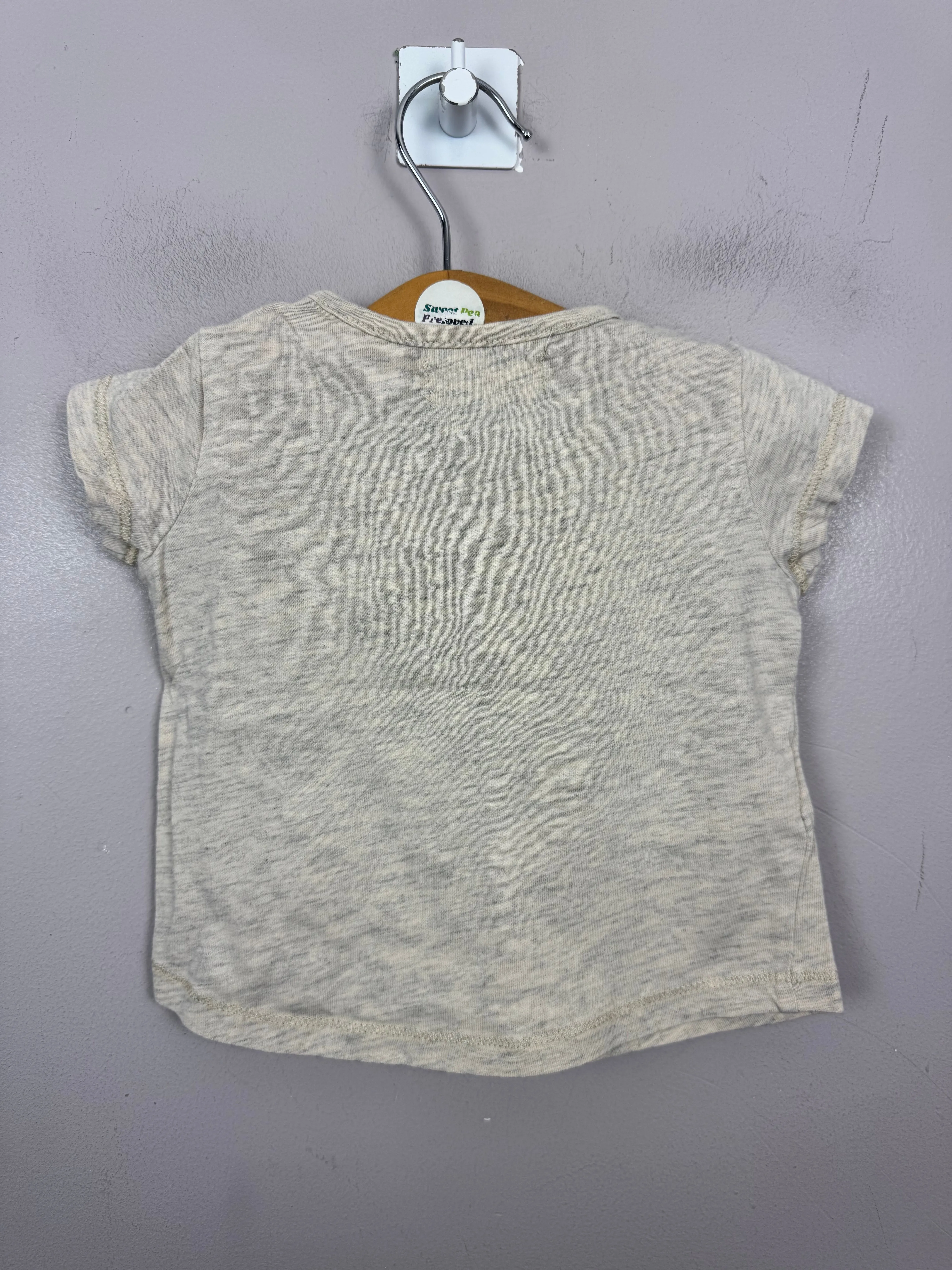Mango beige t-shirt 3-6m