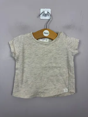 Mango beige t-shirt 3-6m