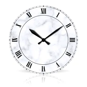 Marble <br>Round Acrylic Wall Clock 10.75"