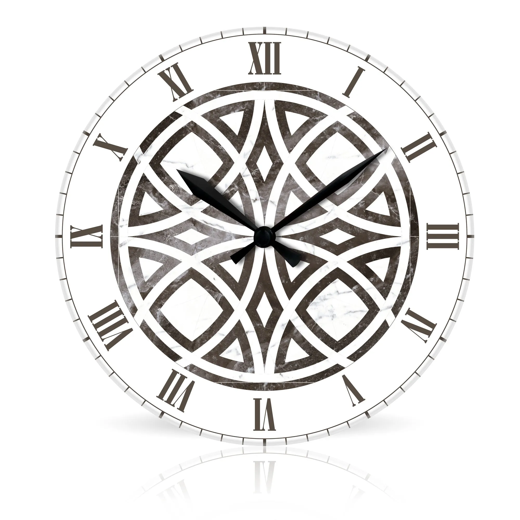 Marble <br>Round Acrylic Wall Clock 10.75"