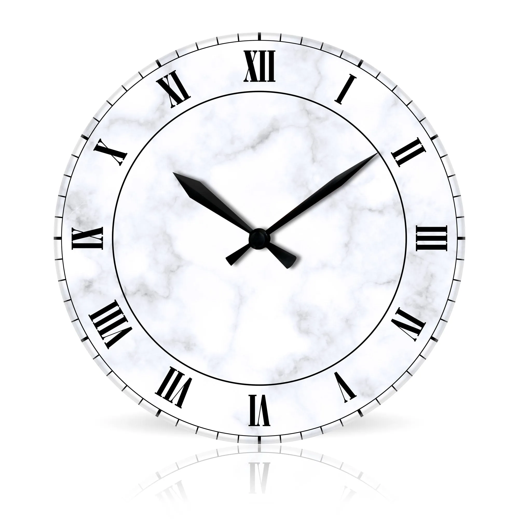 Marble <br>Round Acrylic Wall Clock 10.75"