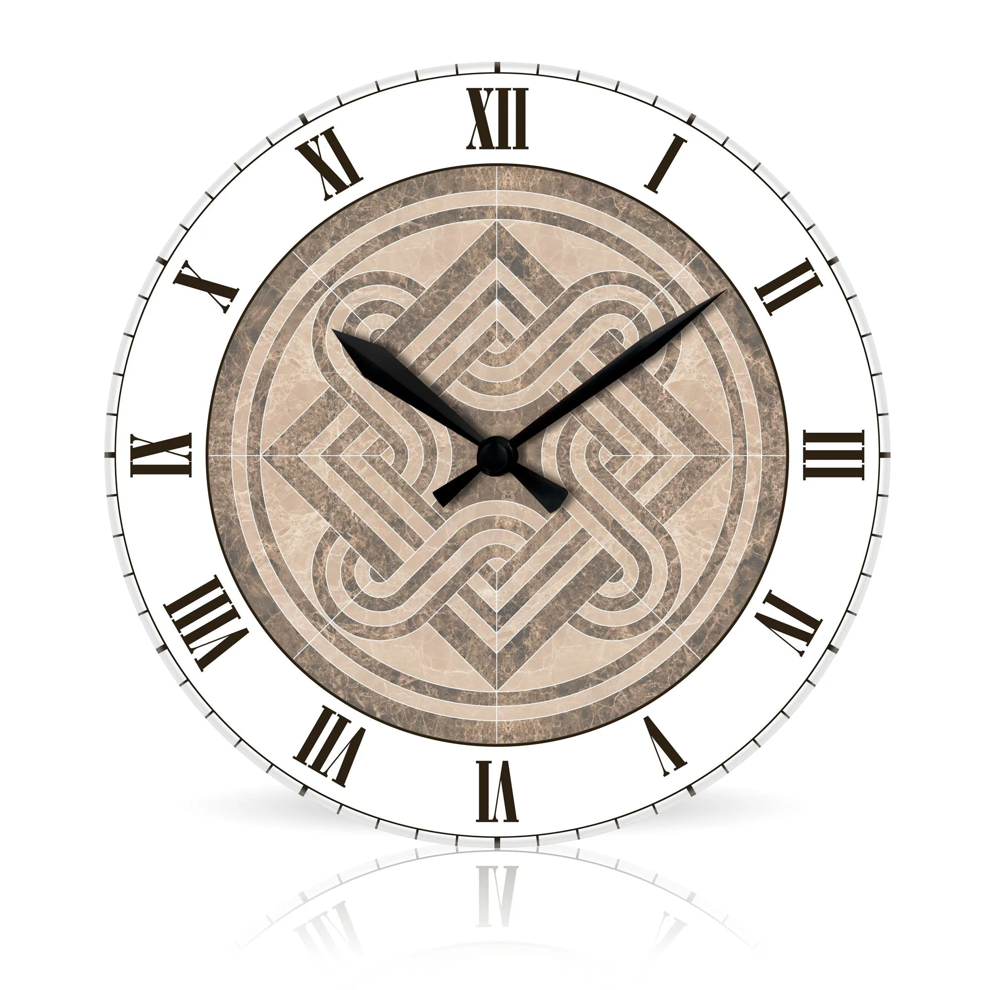 Marble <br>Round Acrylic Wall Clock 10.75"