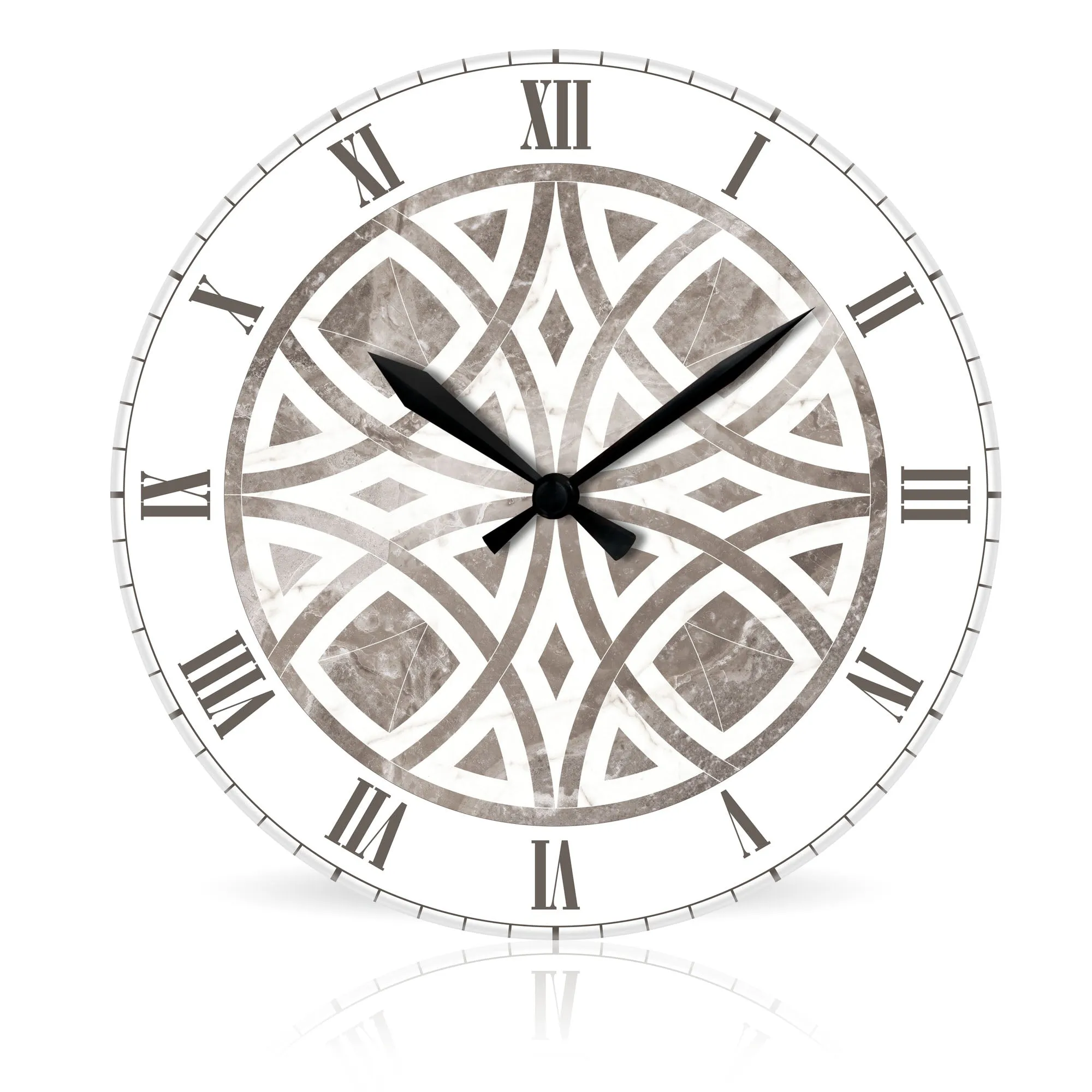 Marble <br>Round Acrylic Wall Clock 10.75"