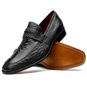 Marco Di Milano Fangio in Black Ostrich Penny Loafers