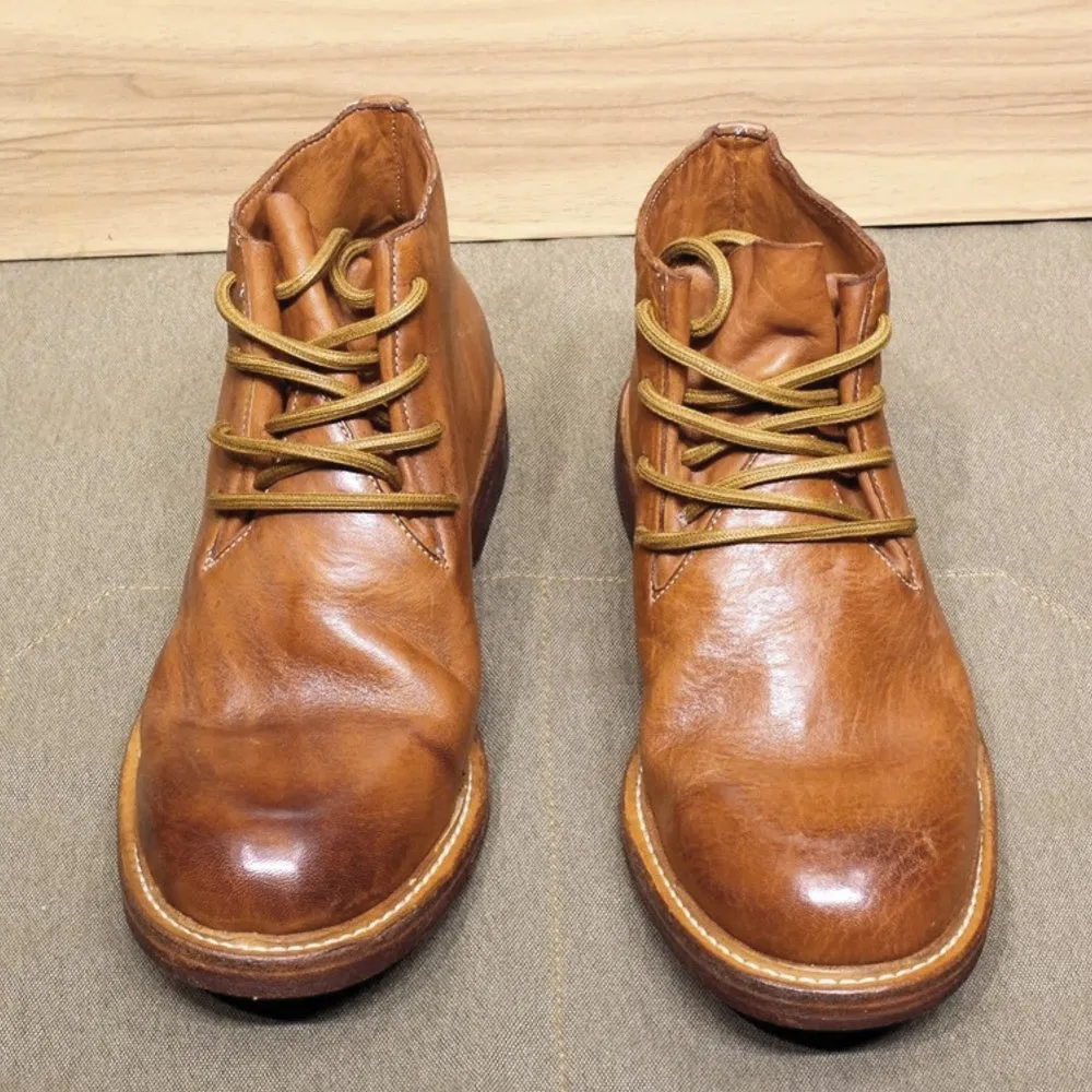 Mens Ankle Boots Soft Calf Real Leather Winter Boots