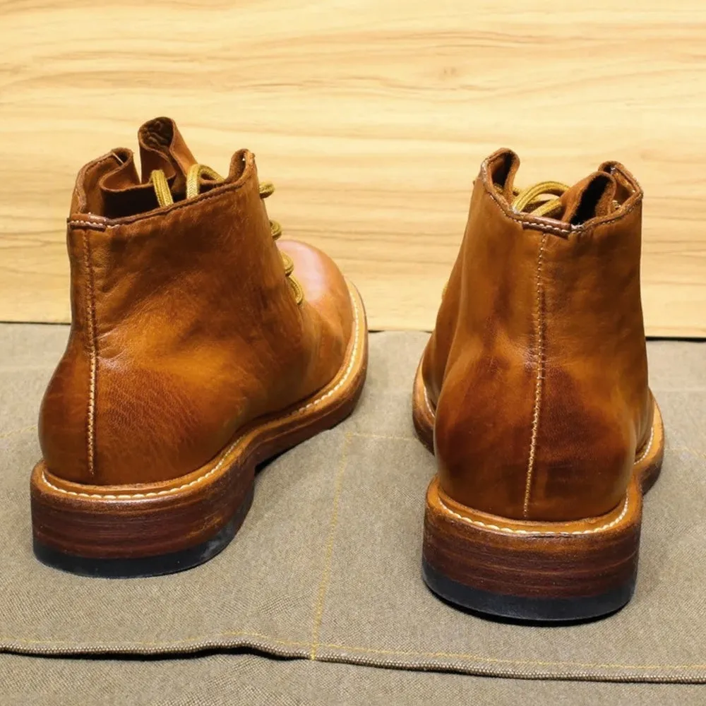 Mens Ankle Boots Soft Calf Real Leather Winter Boots