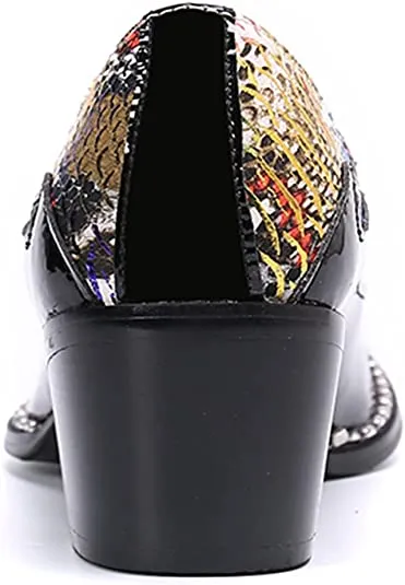 Men's High Cuban Heel Western Loafer