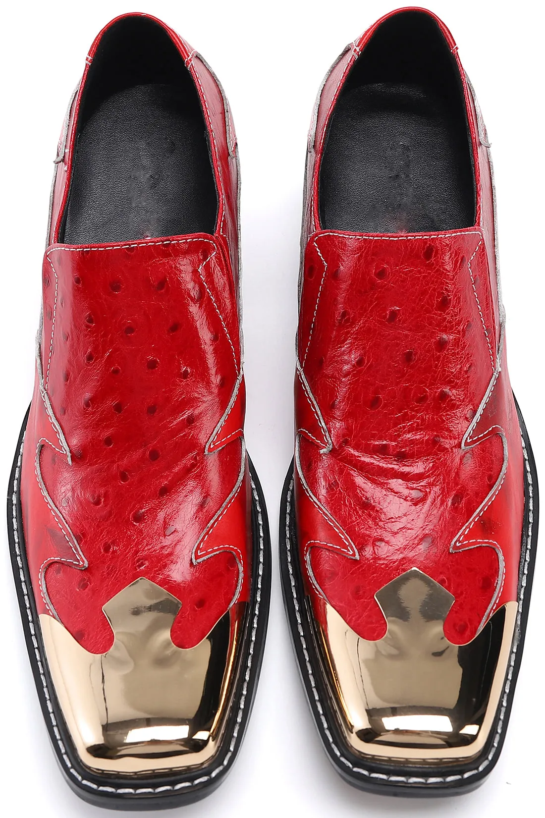 Men's Square Metal Tip Western Loafers