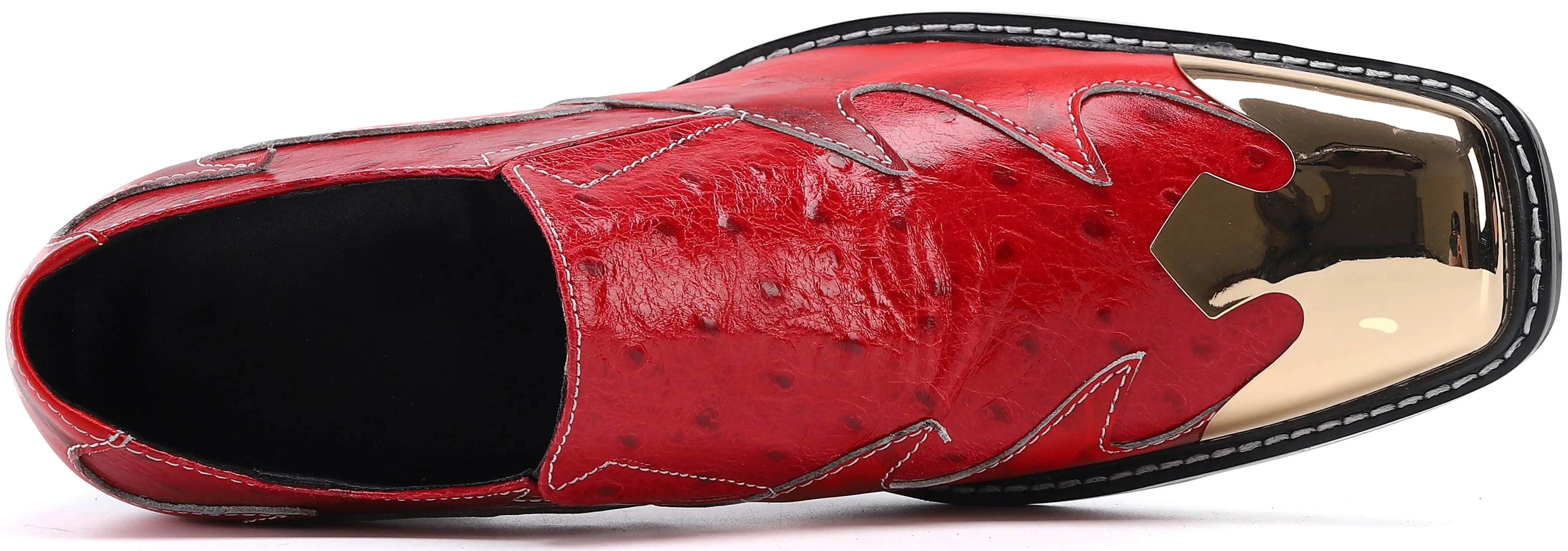 Men's Square Metal Tip Western Loafers