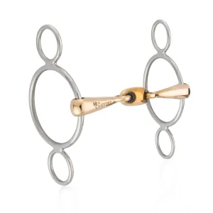 Mikmar Cupreon Two Ring Snaffle with Simple Center Mouthpiece