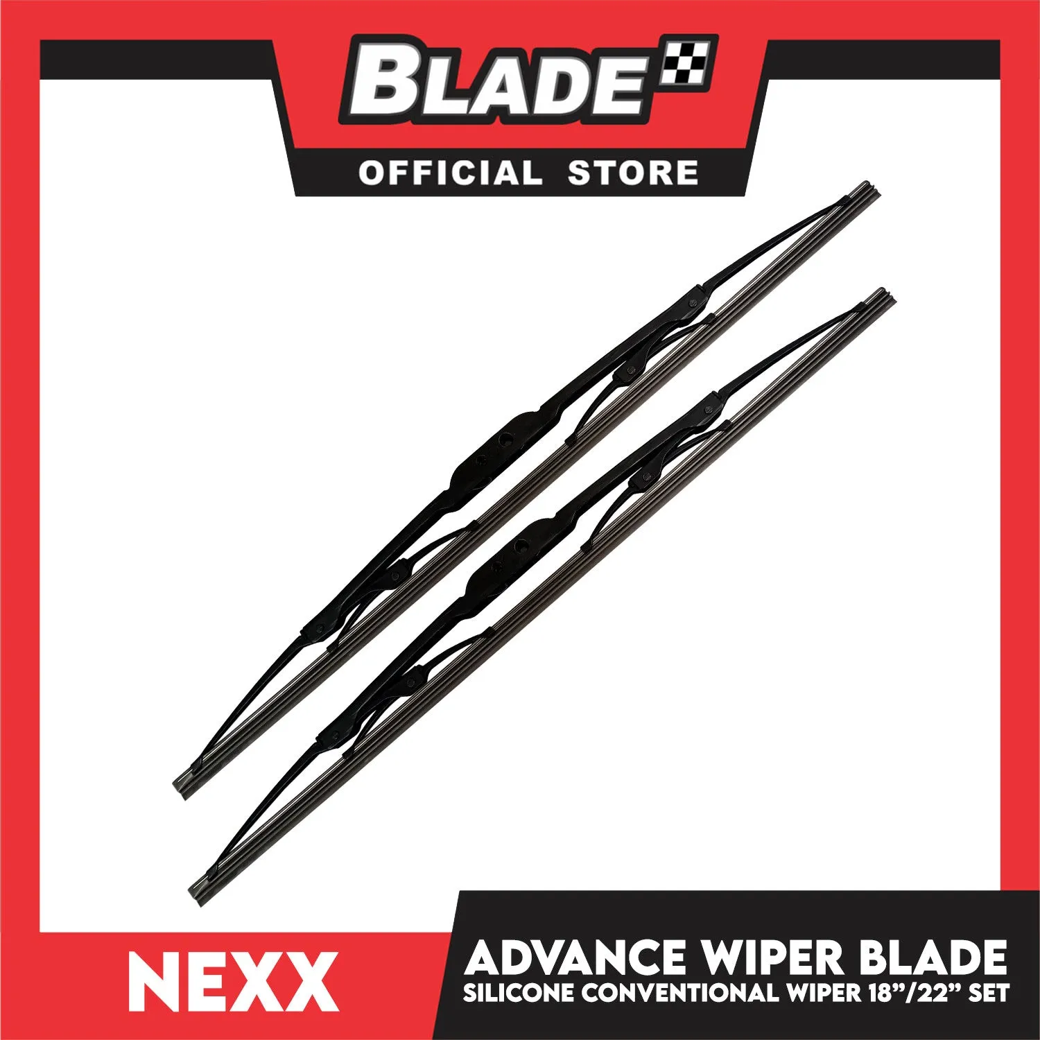 Nexx Advance Conventional Silicone Wiper Blade Set (18'' and 22'') for Mitsubishi Montero Sport 2009-2015