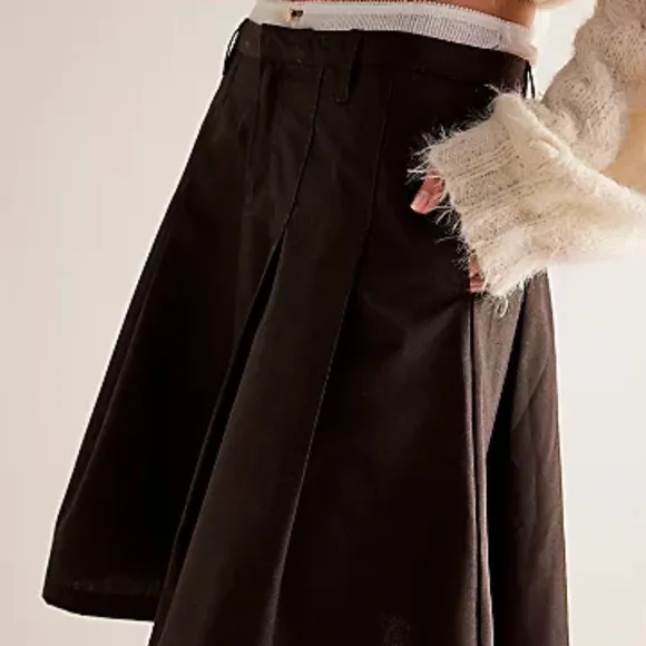 NWOT Free People We The Free Suiting Pleated Mini Skirt