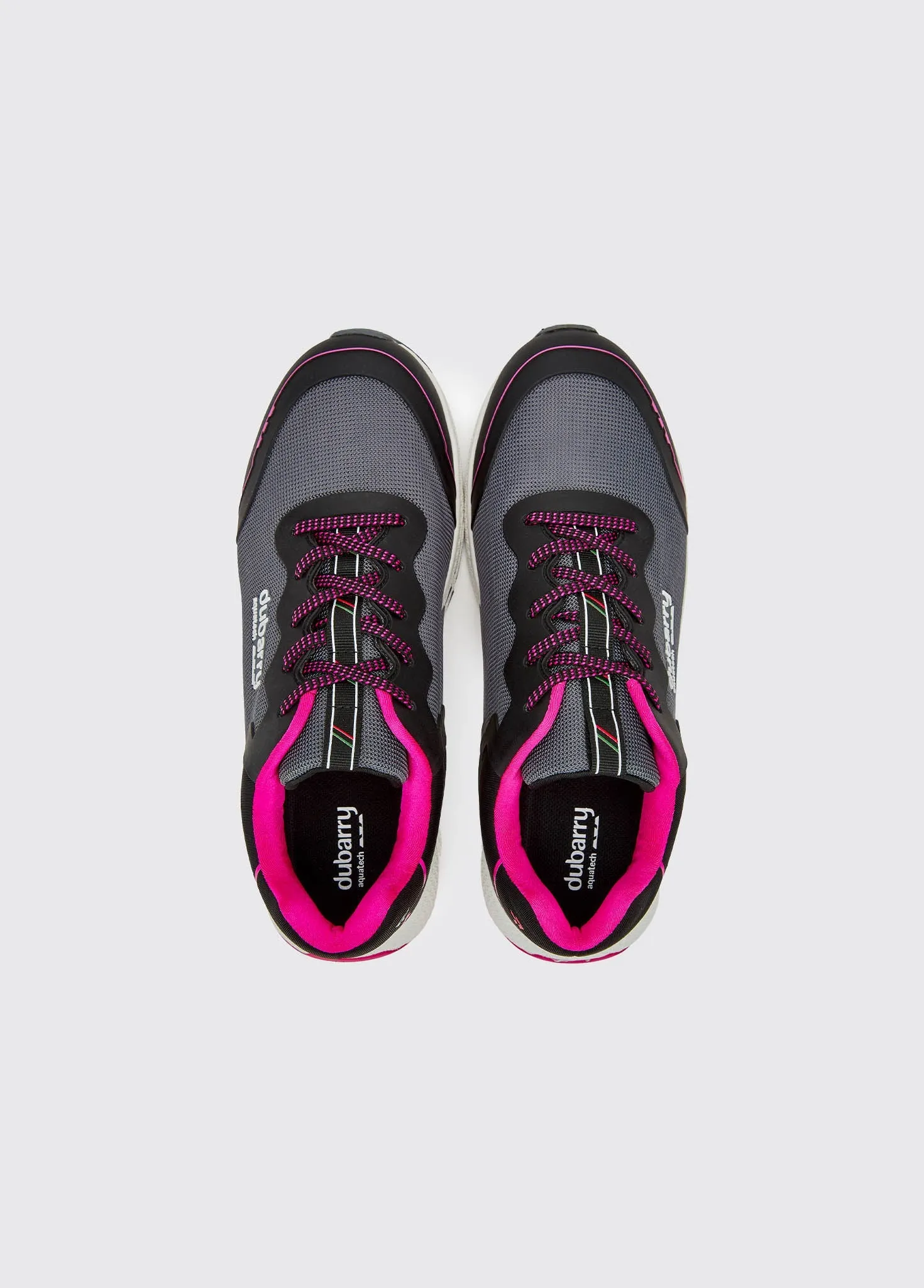 Palermo Ladies' Lightweight Sporty Sneaker - Steel/Cerise