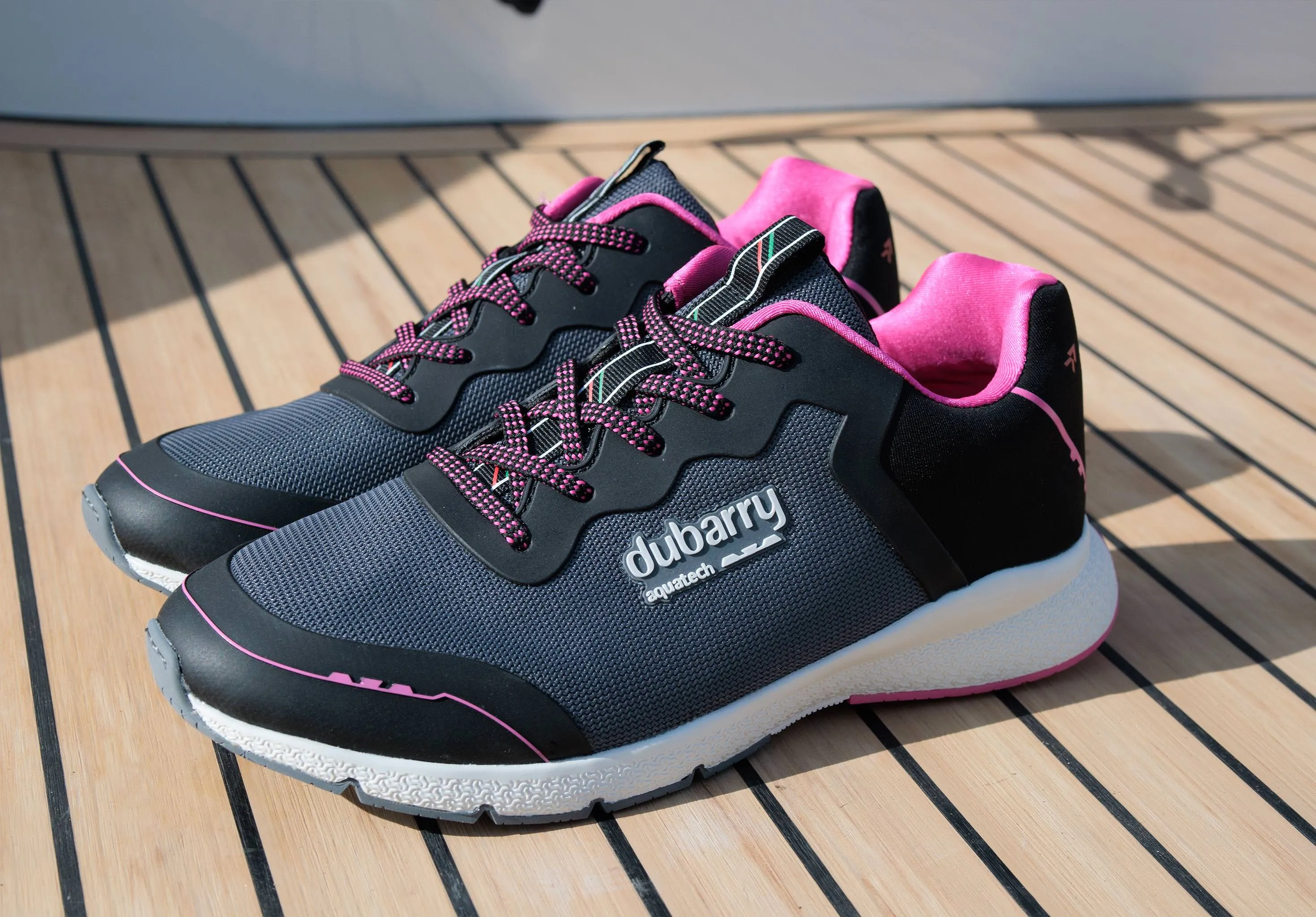 Palermo Ladies' Lightweight Sporty Sneaker - Steel/Cerise