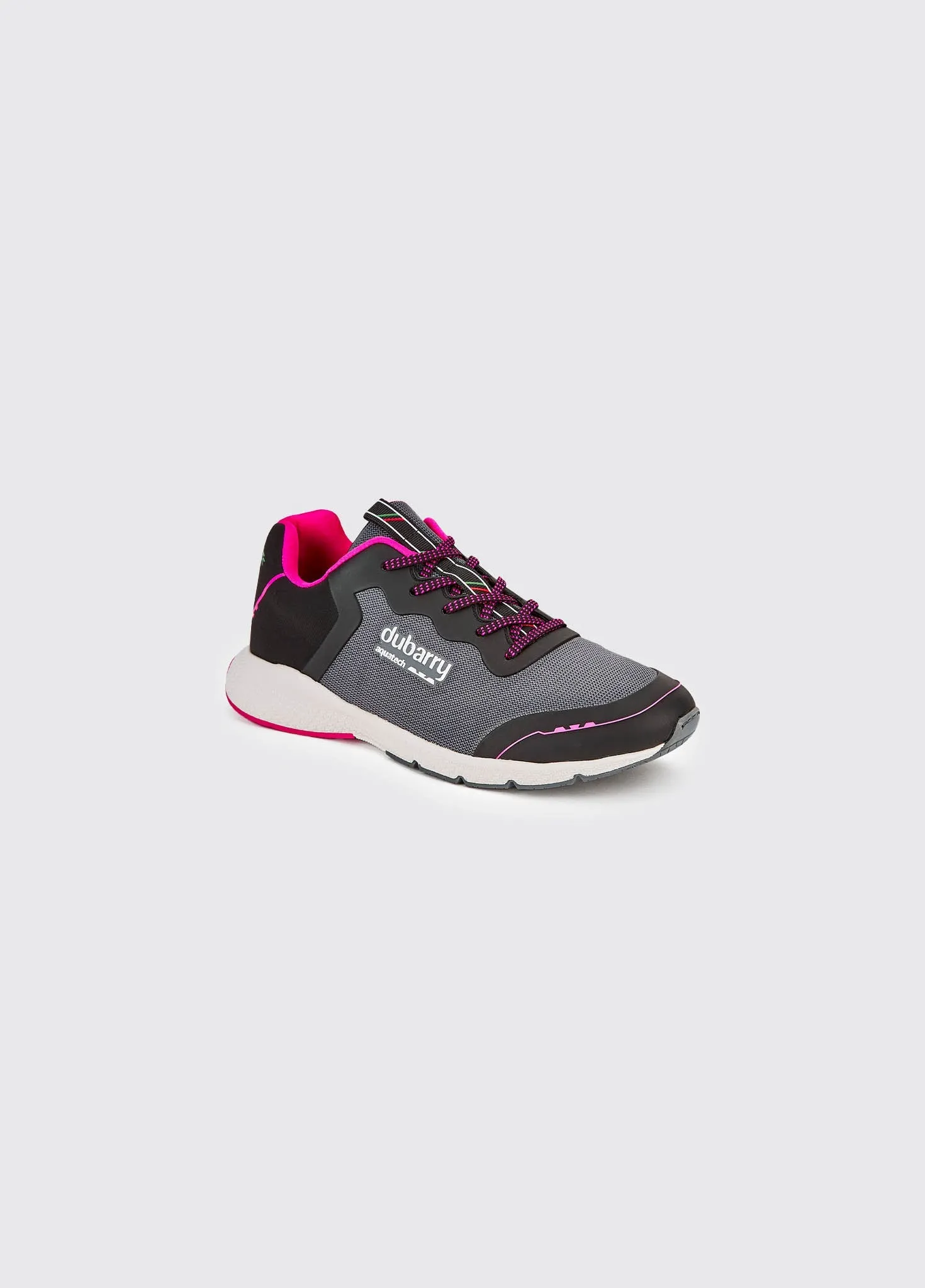 Palermo Ladies' Lightweight Sporty Sneaker - Steel/Cerise