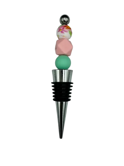 Pink Flower Wine Stopper