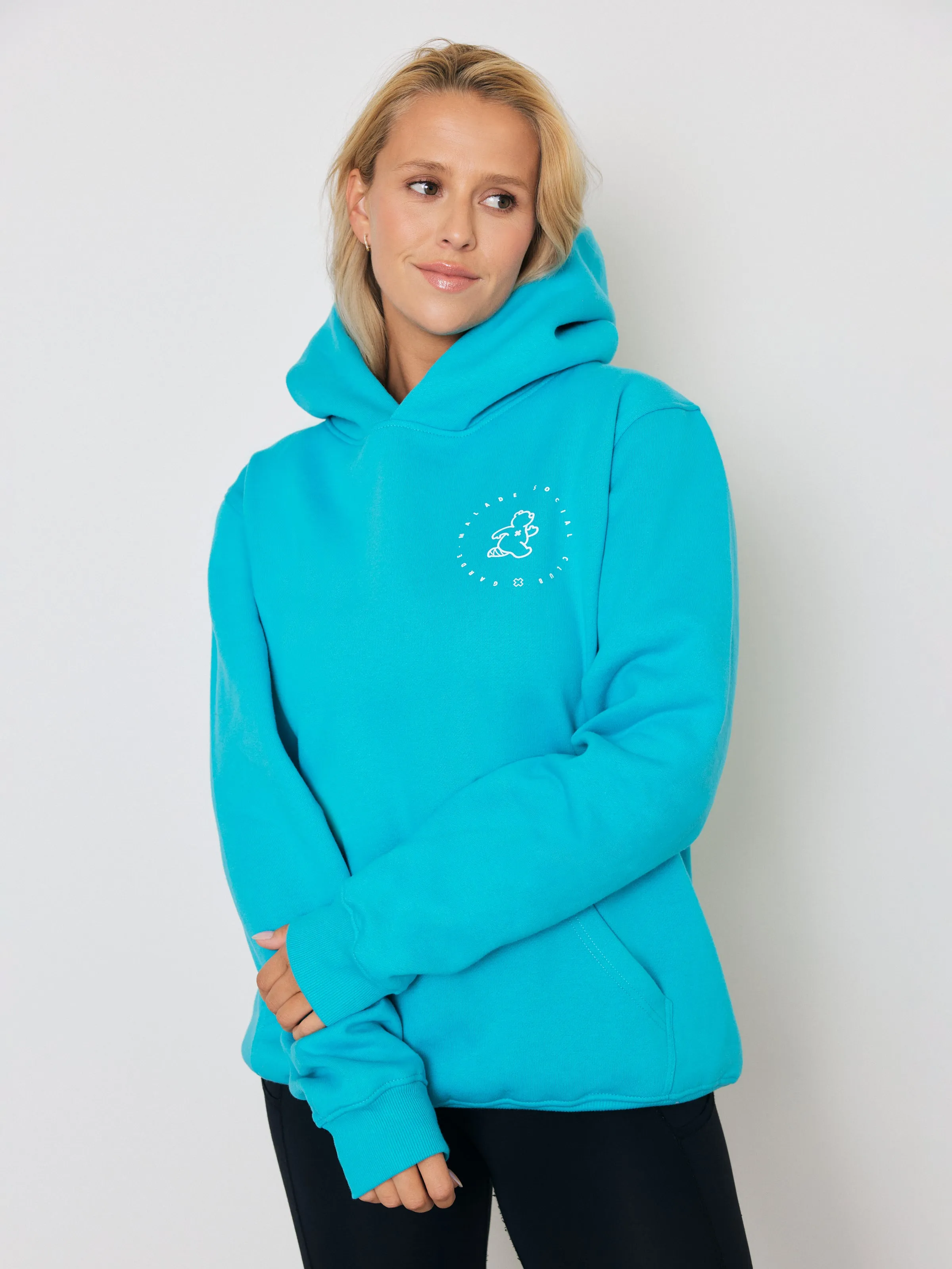 Premium Heavyweight Hoodie – Running Ted - Bleu Bali