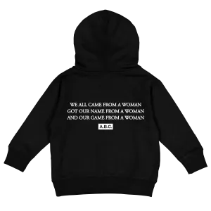 RAISED BY WOMEN HOODIE (BLACK)