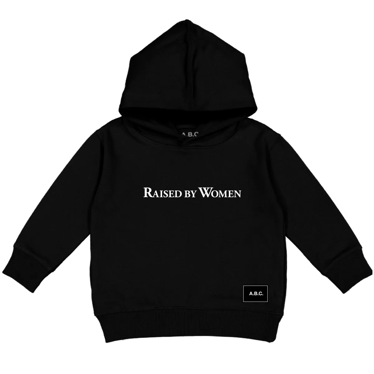 RAISED BY WOMEN HOODIE (BLACK)