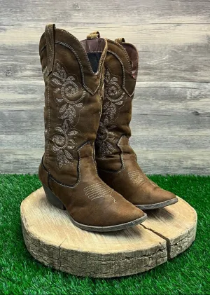 Rampage Women - Size 7.5M - Brown Soft Faux Leather Boots Style 429105