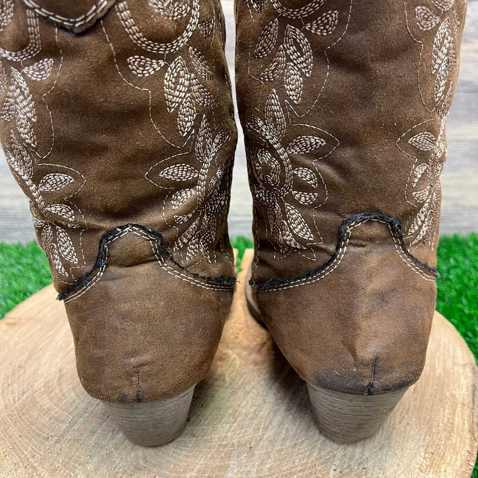 Rampage Women - Size 7.5M - Brown Soft Faux Leather Boots Style 429105