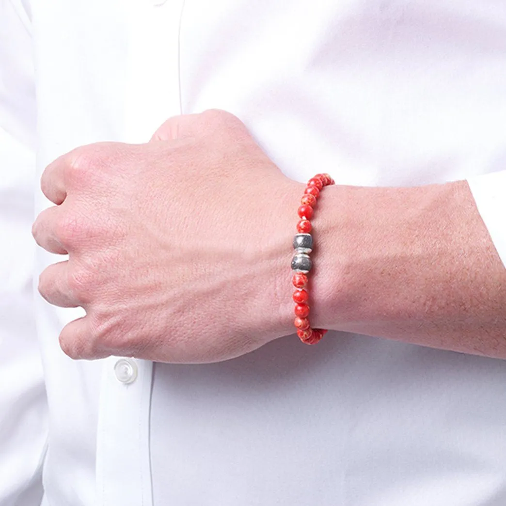 Red Sea Jasper, Three Everence Beads