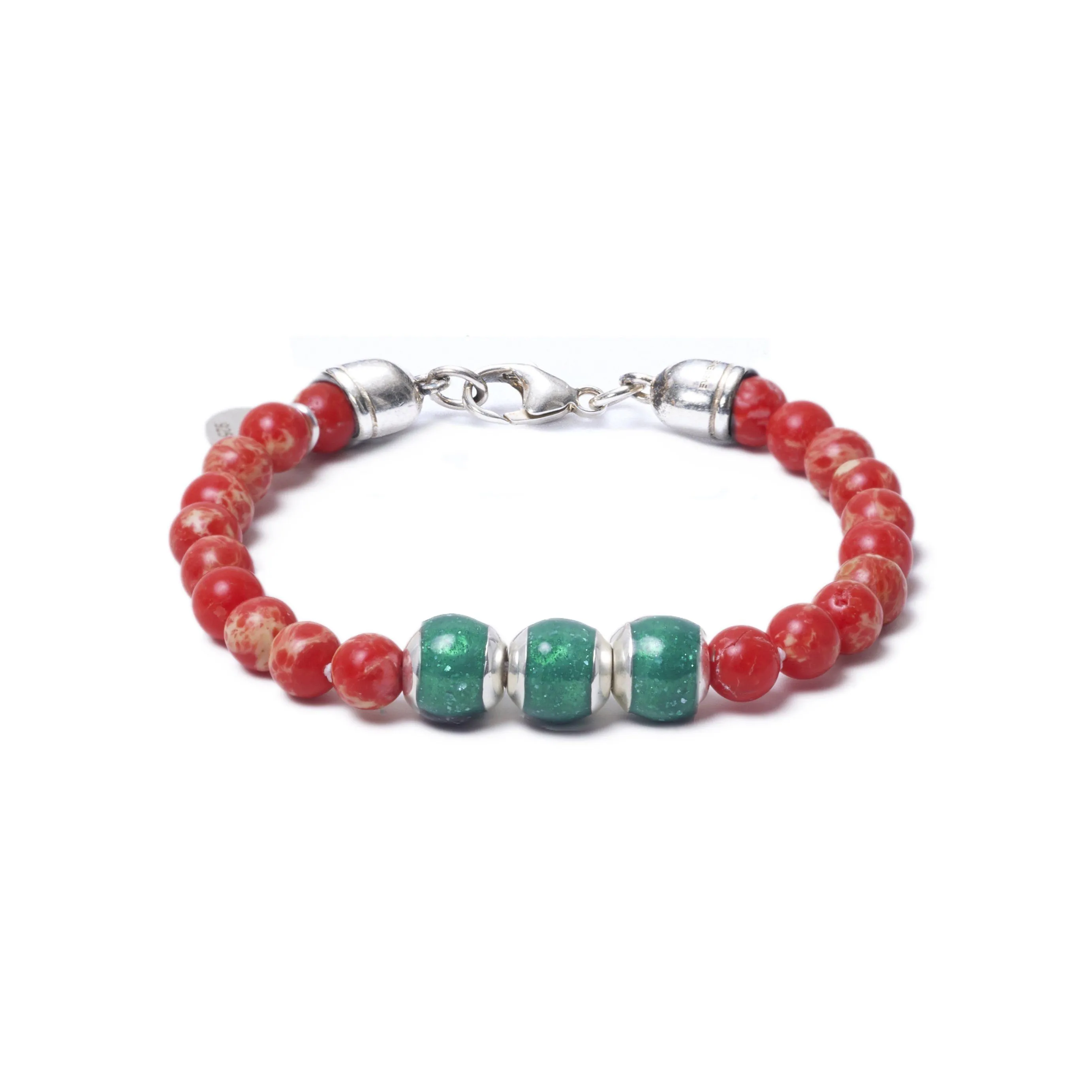 Red Sea Jasper, Three Everence Beads