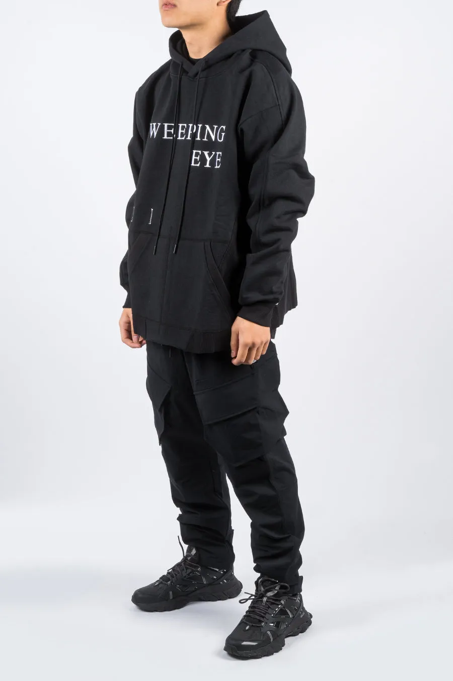 REIGNING CHAMP X JIDE OSIFESO HEAVY WEIGHT TERRY KNIT HOODIE BLACK