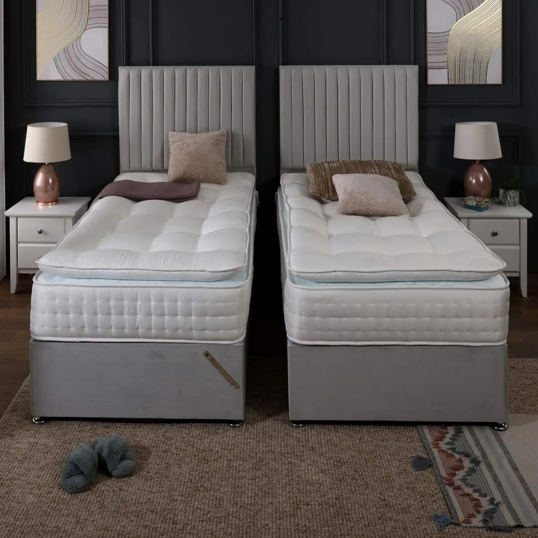 Relax Zip and Link Orthopaedic Coil Sprung Pillow Top Divan Set