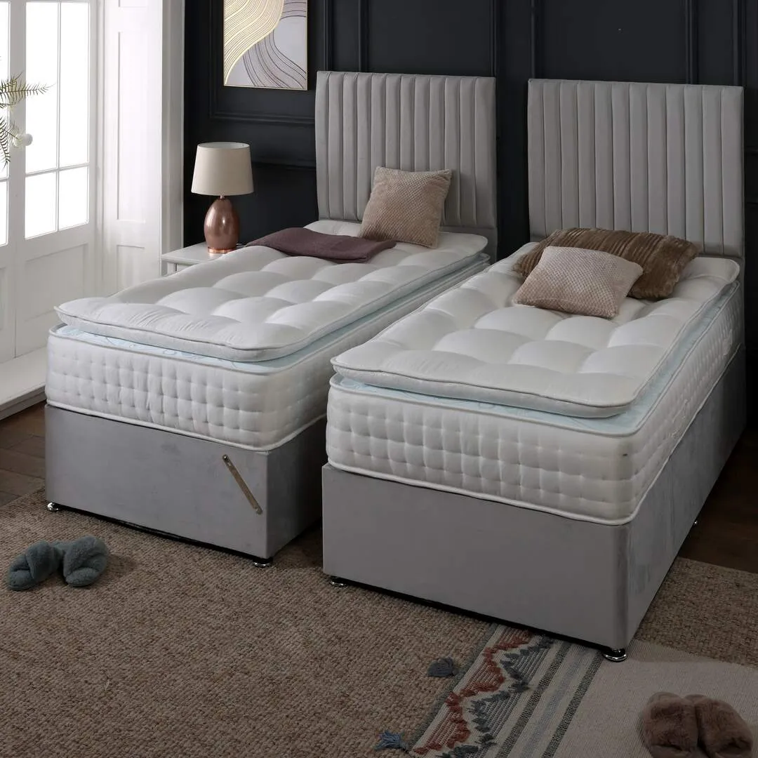 Relax Zip and Link Orthopaedic Coil Sprung Pillow Top Divan Set