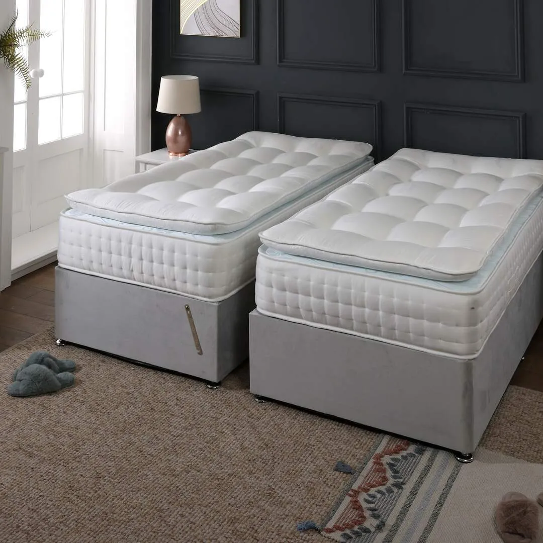 Relax Zip and Link Orthopaedic Coil Sprung Pillow Top Divan Set